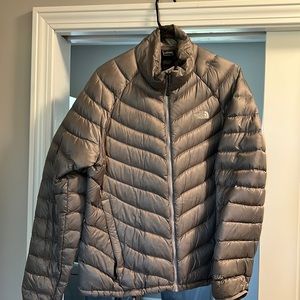 Silver North Face jacket